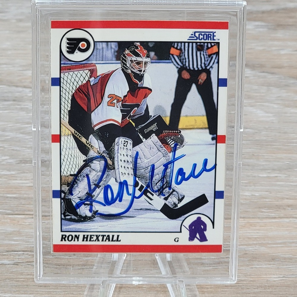 Ron Hextall Autographed 1990 Score Hockey Card Philadelphia Flyers Signed